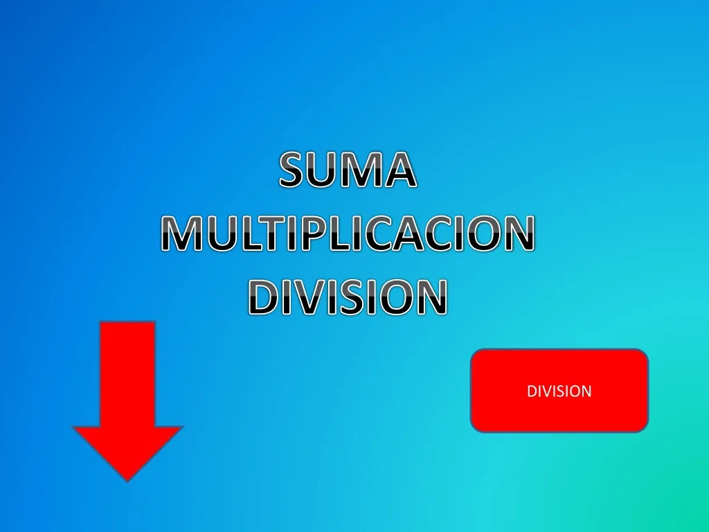 suma multiplicacion division
