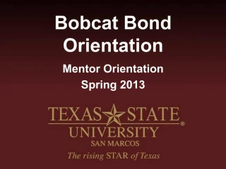 Bobcat Bond Orientation - slide 1
