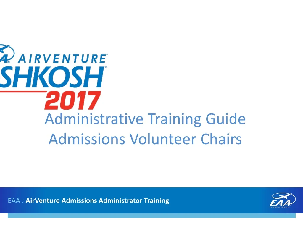 administrative training guide admissions