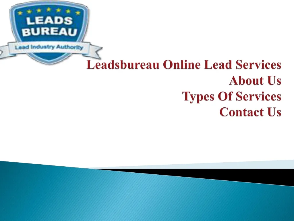 leadsbureau online lead services about us types of services contact us