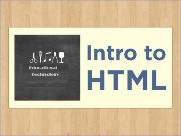 introduction to html