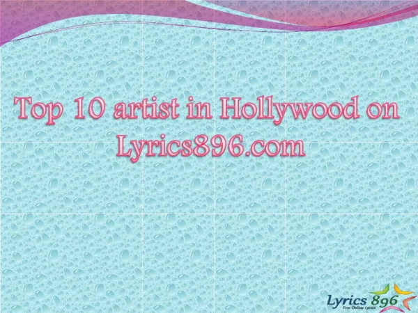 Top 10 Hollywood Artist