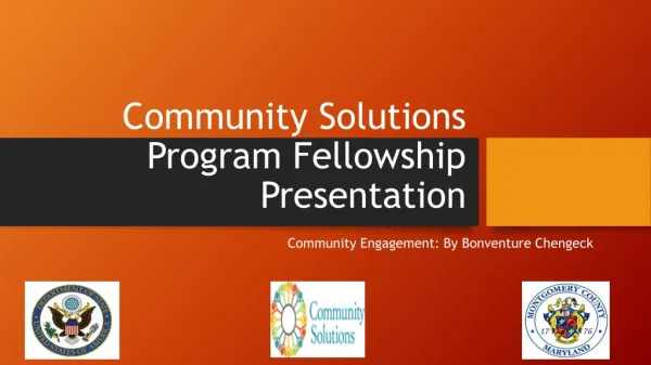 Community Solutions Program Fellowship Presentation