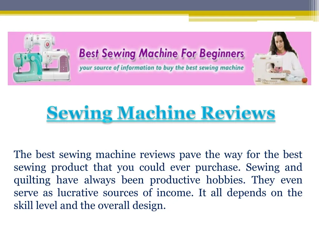 sewing machine reviews