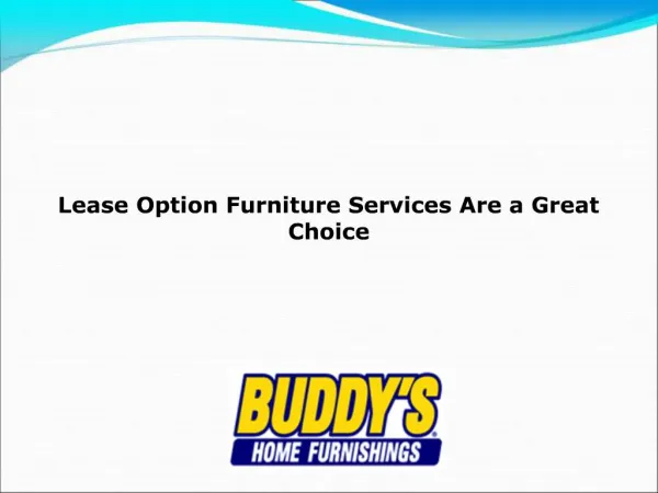 Lease Option Furniture Services Are a Great Choice