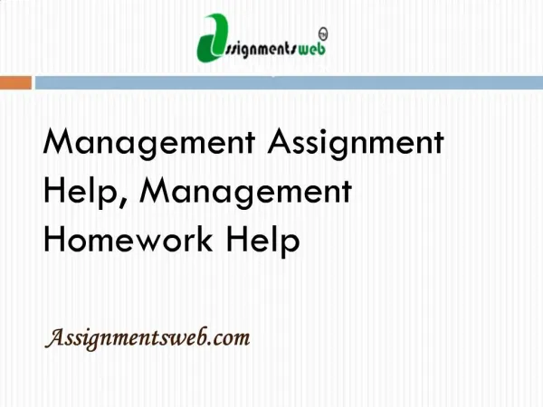 Management Assignment Help, Management Homework Help, Manage
