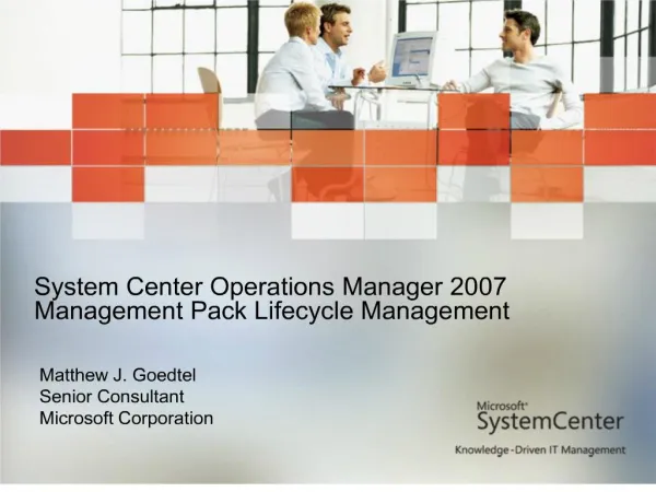 system center operations manager 2007 management pack lifecycle management