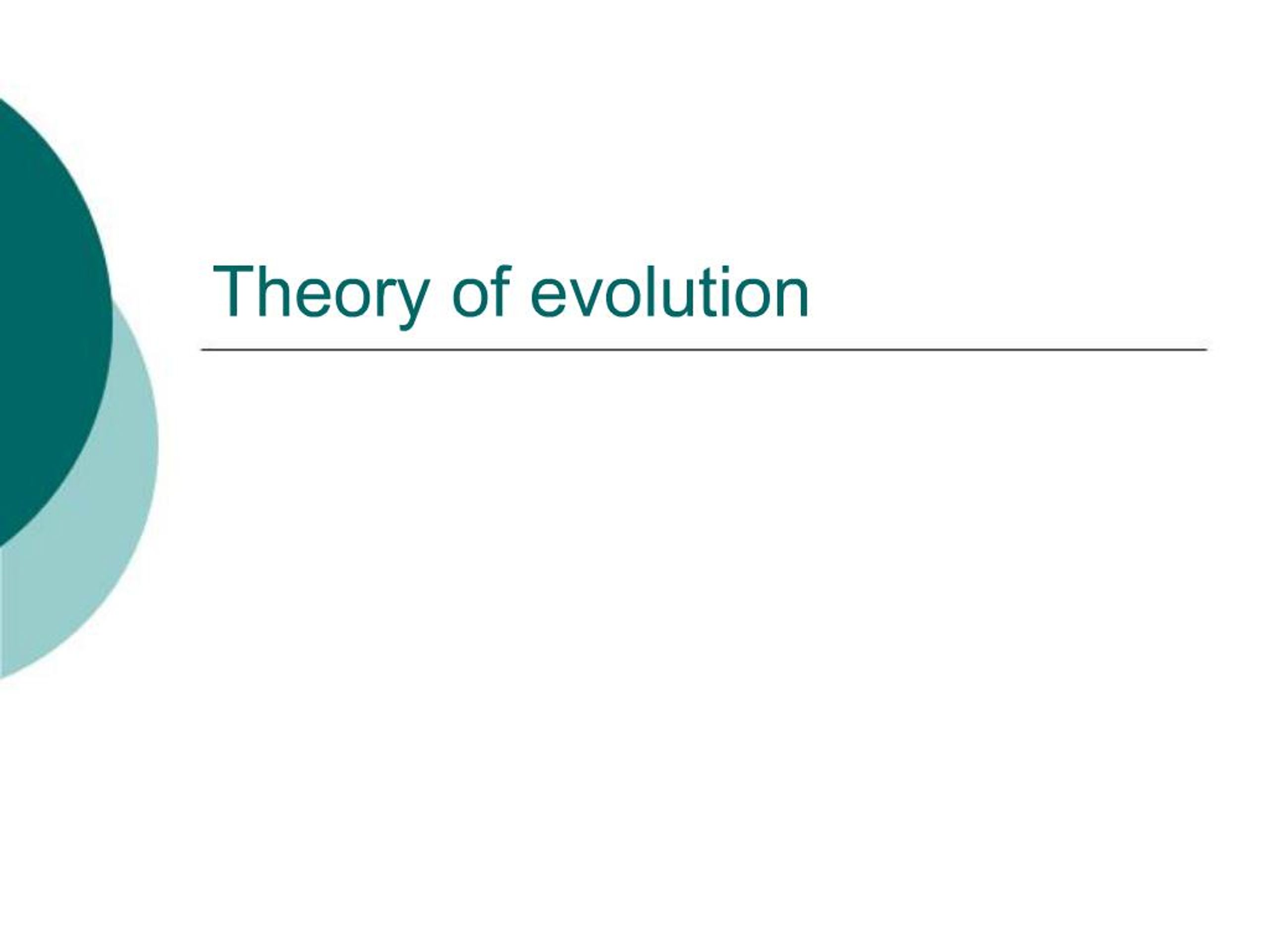 PPT - Theory of evolution PowerPoint Presentation, free download - ID ...