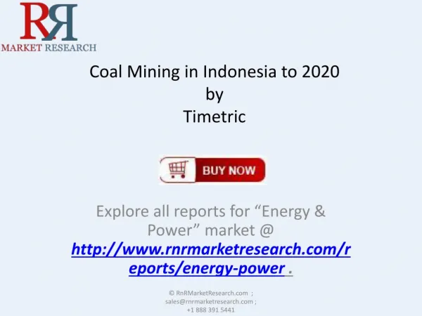 Indonesia Coal Mining Market 2020