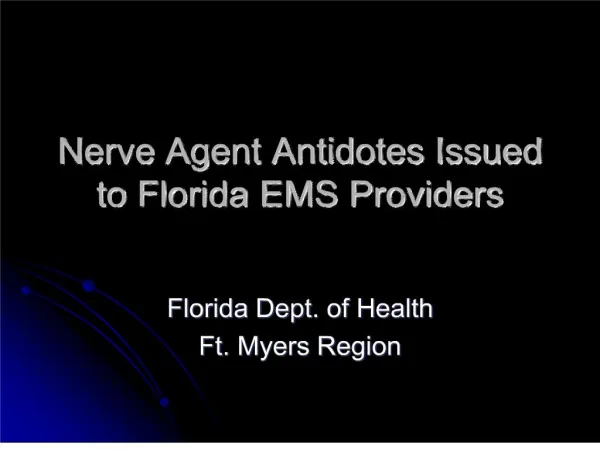 nerve agent antidotes issued to florida ems providers