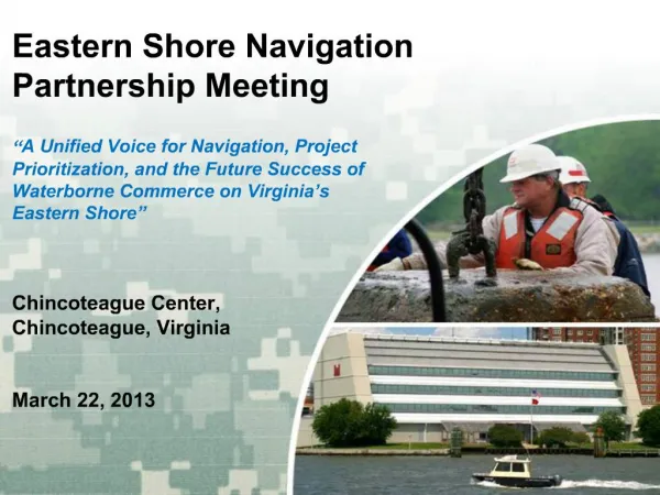 Eastern Shore Navigation Partnership Meeting