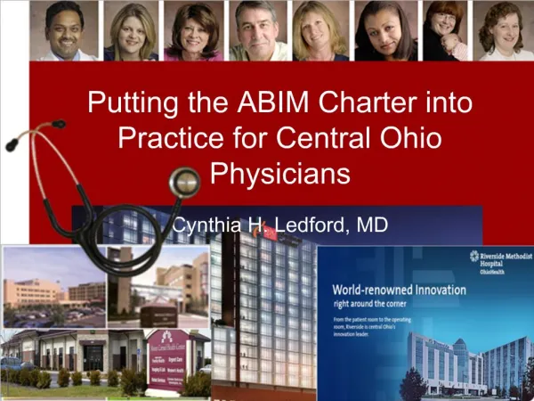 Putting the ABIM Charter into Practice for Central Ohio Physicians