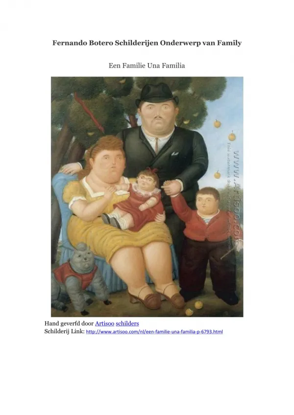 Fernando Botero Schilderijen Onderwerp van Family -- Artisoo