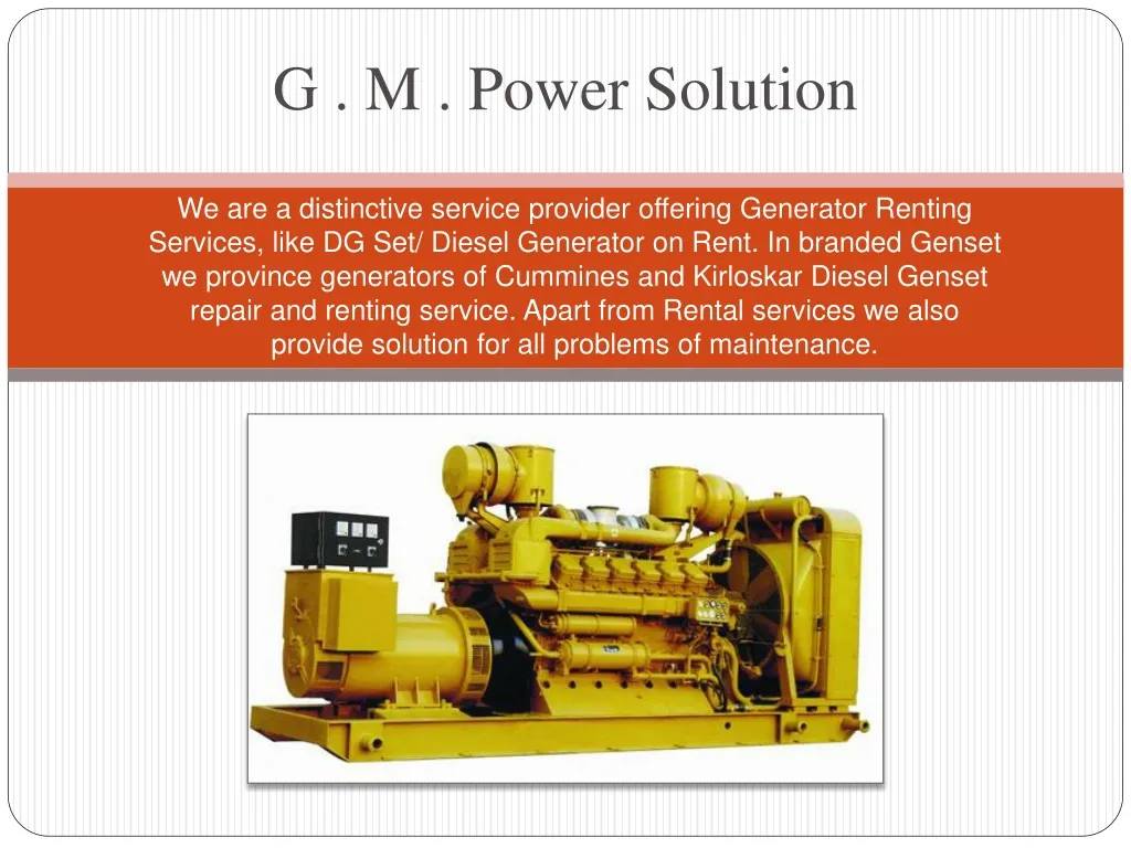 g m power solution