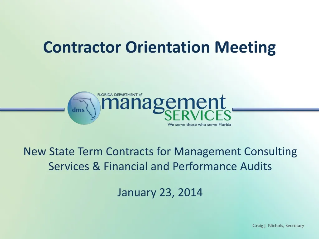 contractor orientation meeting