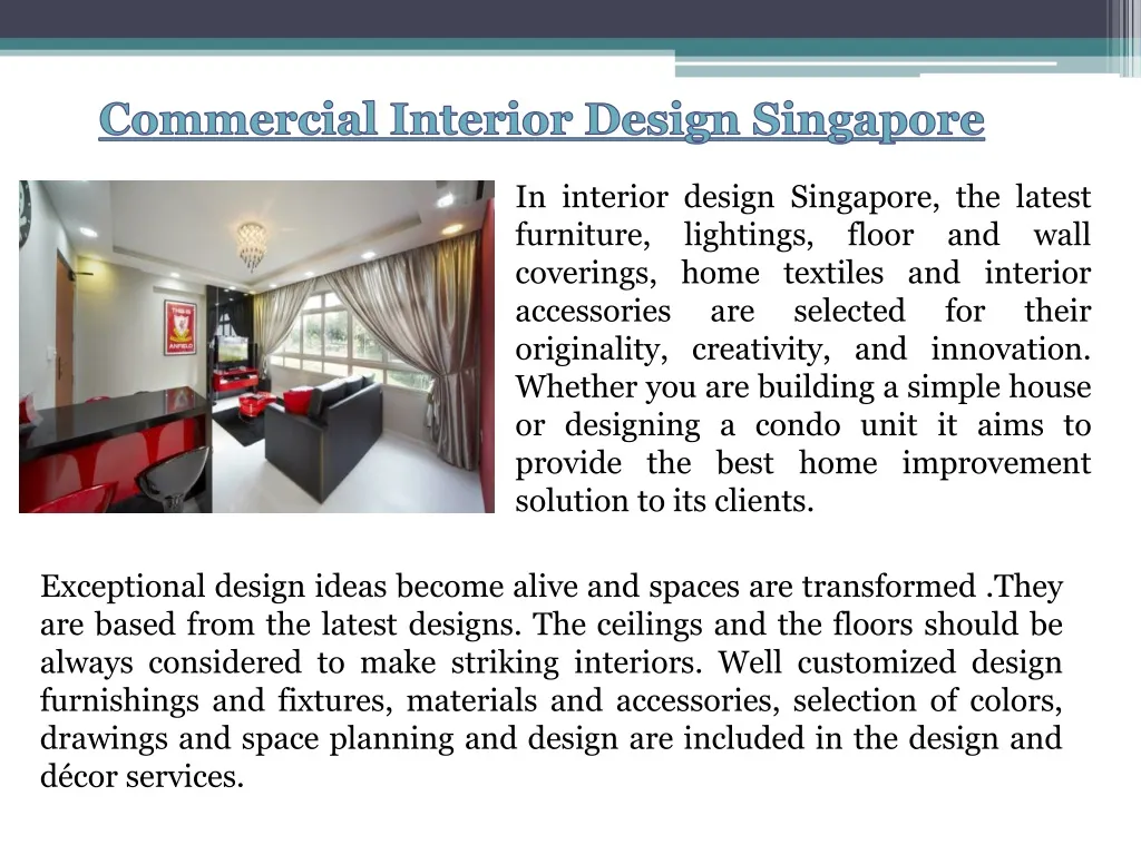commercial interior design singapore