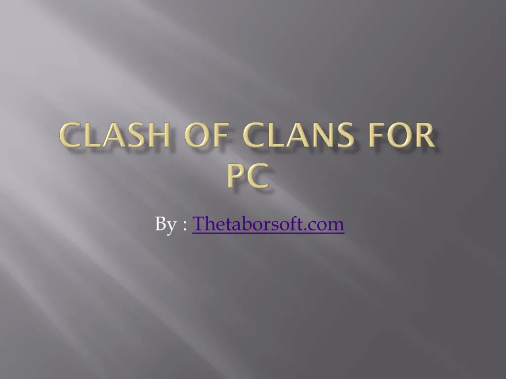 clash of clans for pc