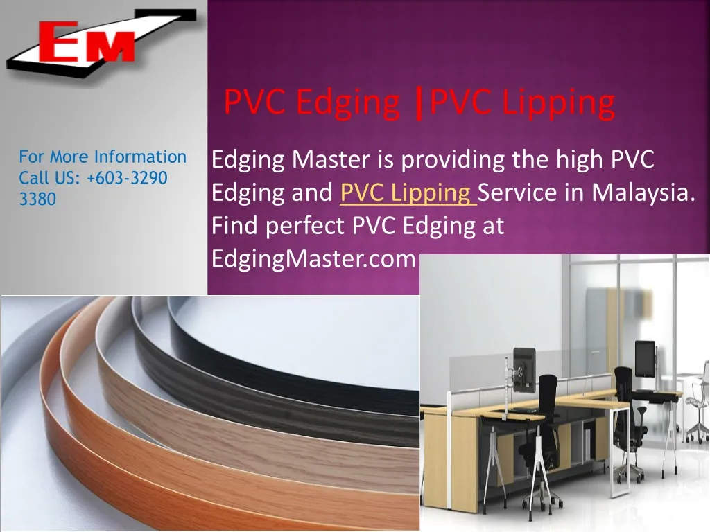 pvc edging pvc lipping