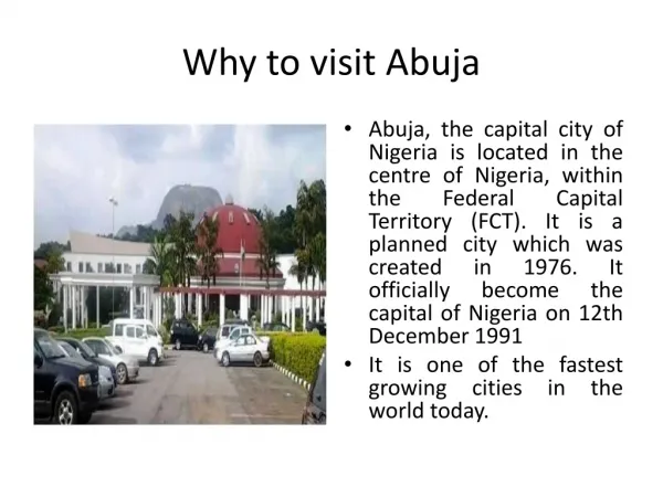 Why to visit Abuja