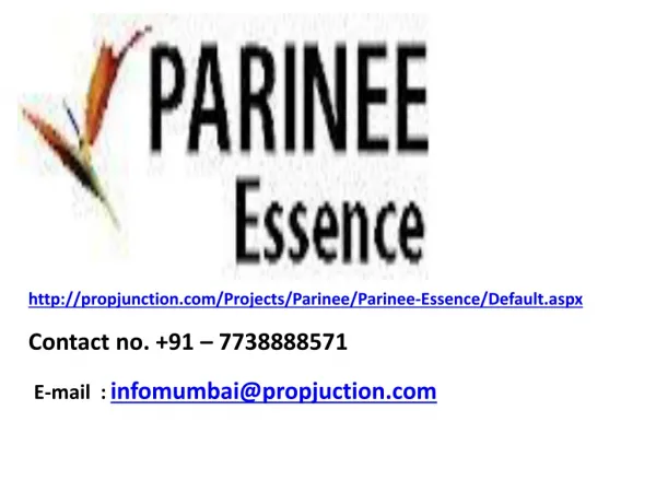 Parinee Essence, Kandivali Mumbai @ 7738888571