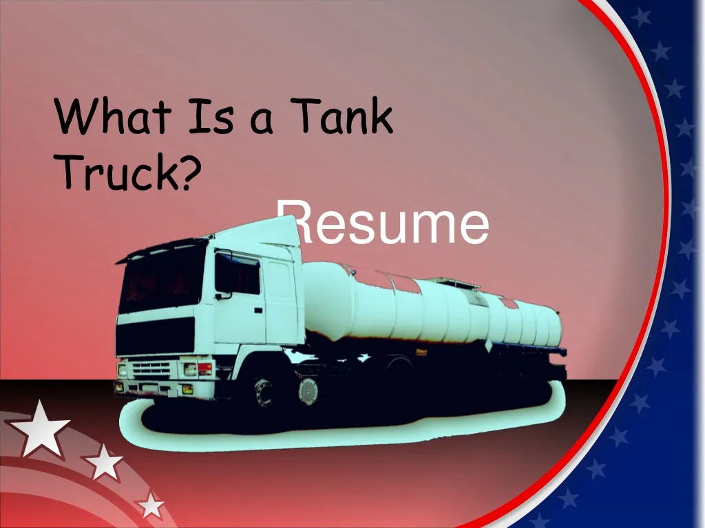 what is a tank truck
