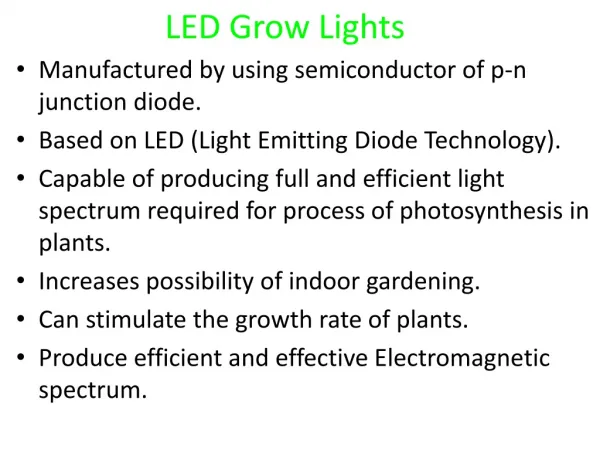 An introduction for LED grow lights