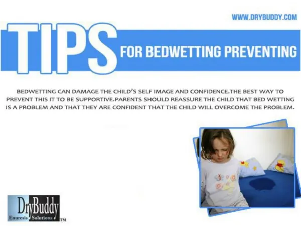 Tips For Bedwetting Preventing