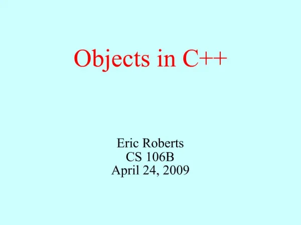 Objects in C