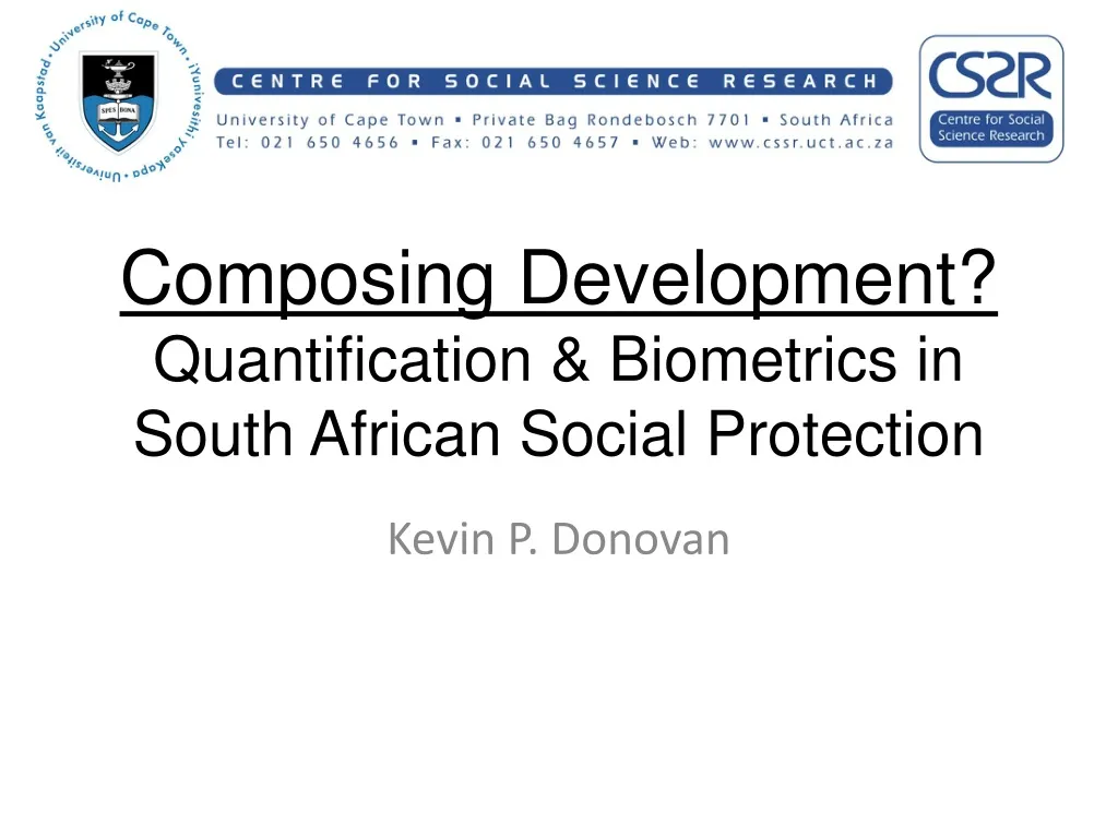 composing development quantification biometrics in south african social protection