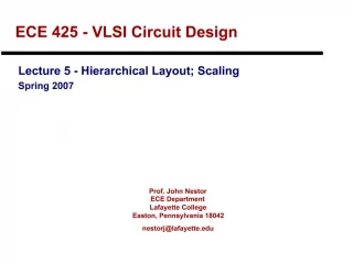 ECE 425 - VLSI Circuit Design