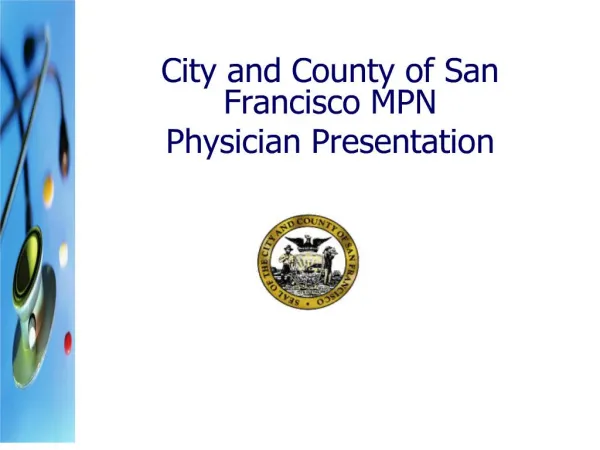 city and county of san francisco mpn physician presentation