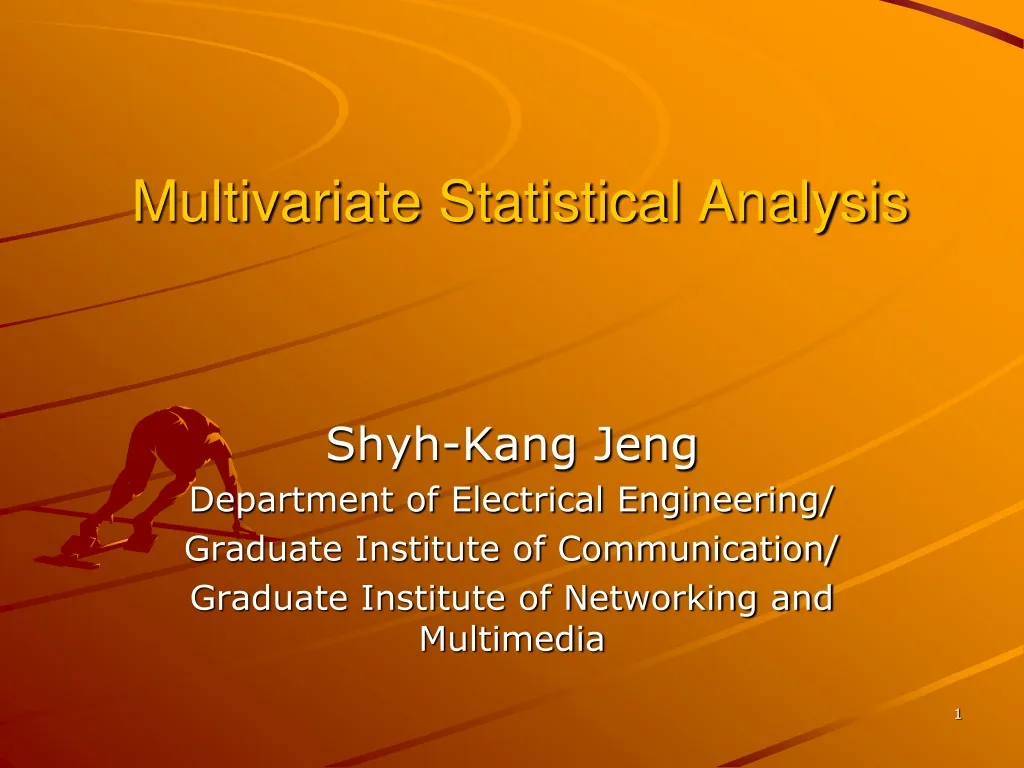 multivariate statistical analysis