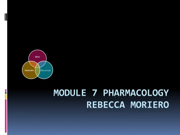 Module 7- Respiratory System Pharmacology