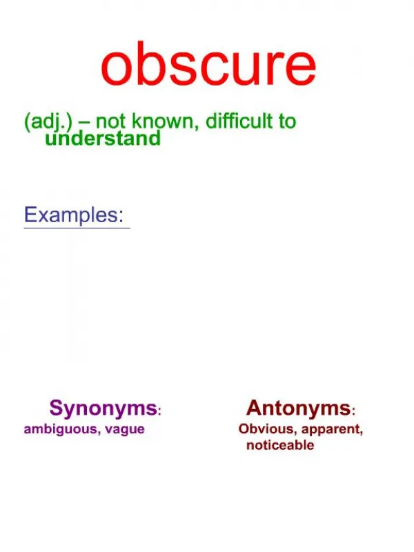 Obscure