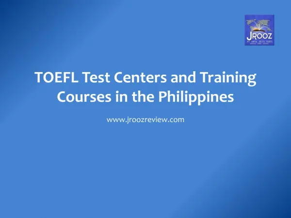 TOEFL Test Centers in the Philippines