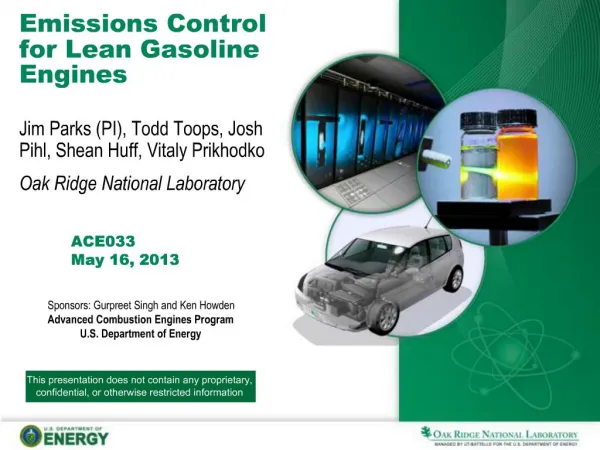 Emissions Control for Lean Gasoline Engines