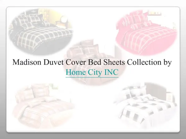 Madison Duvet Cover Bed Sheets Collection by Home City INC
