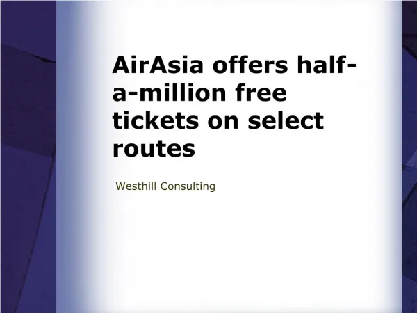 AirAsia offers half-a-million free tickets on select routes