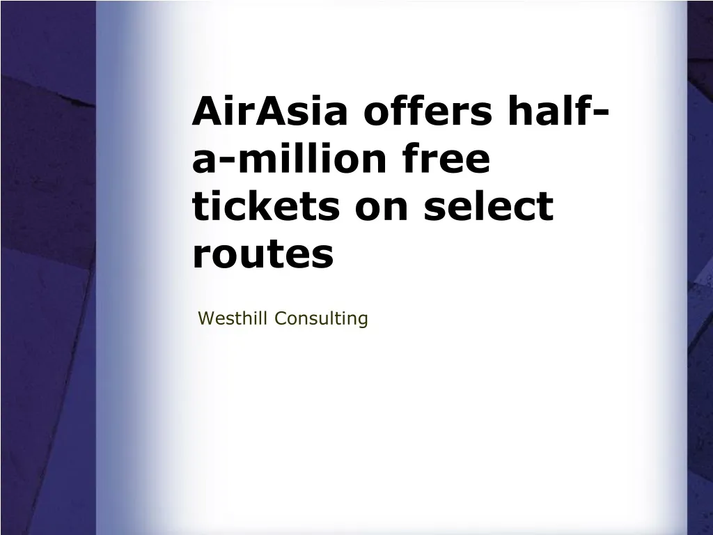 airasia offers half a million free tickets on select routes