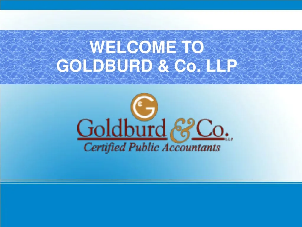 welcome to goldburd co llp