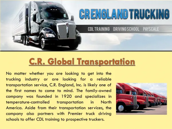 CR England Trucking