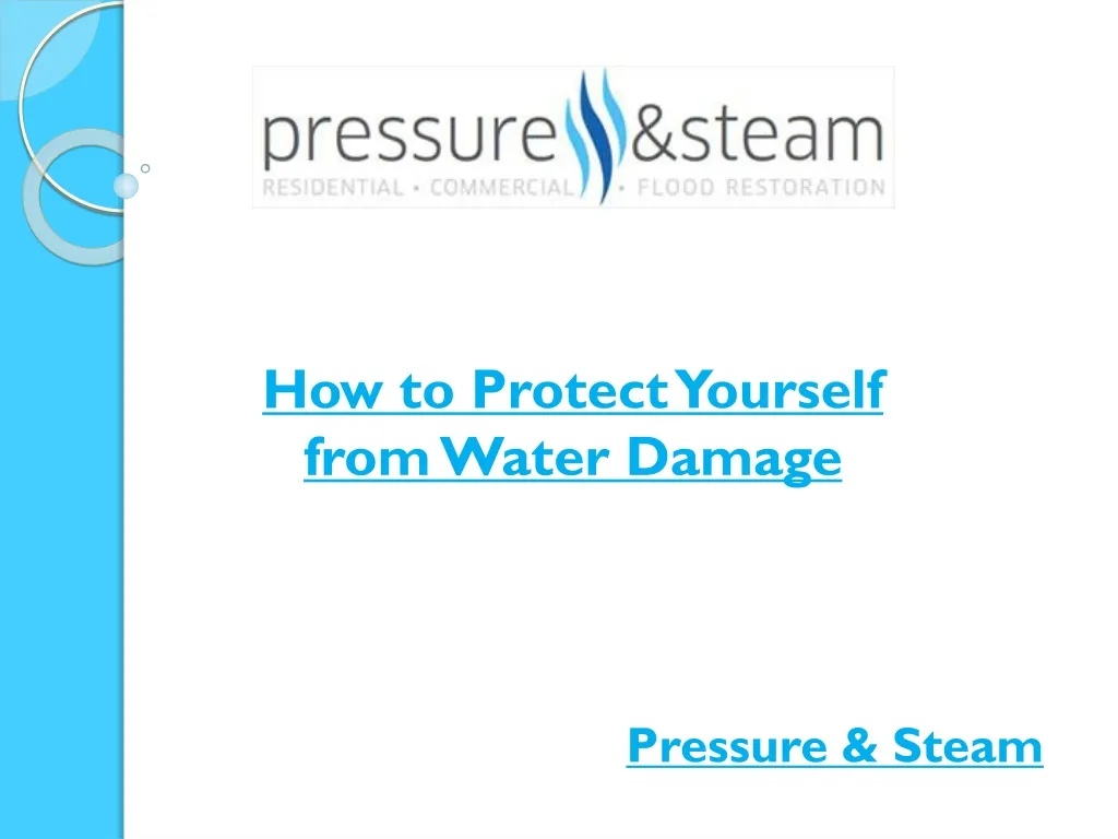 how to protect yourself from water damage
