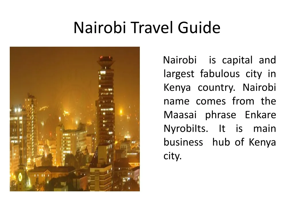nairobi travel guide