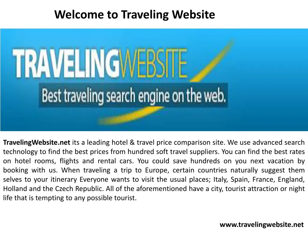 welcome to traveling website