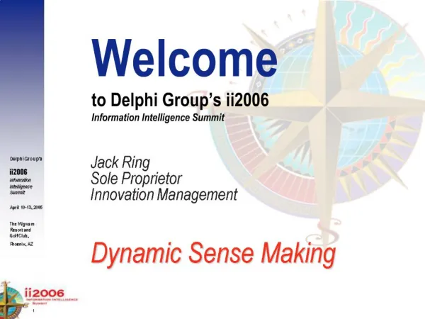 Welcome to Delphi Group s ii2006 Information Intelligence Summit