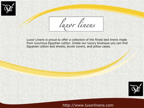 Luxury Cotton Bed Linens - LuxorLinens.com