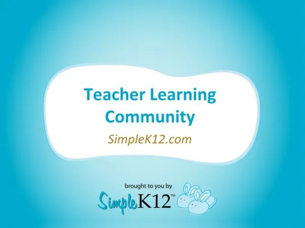 Simple K12 Teacher Learning Community
