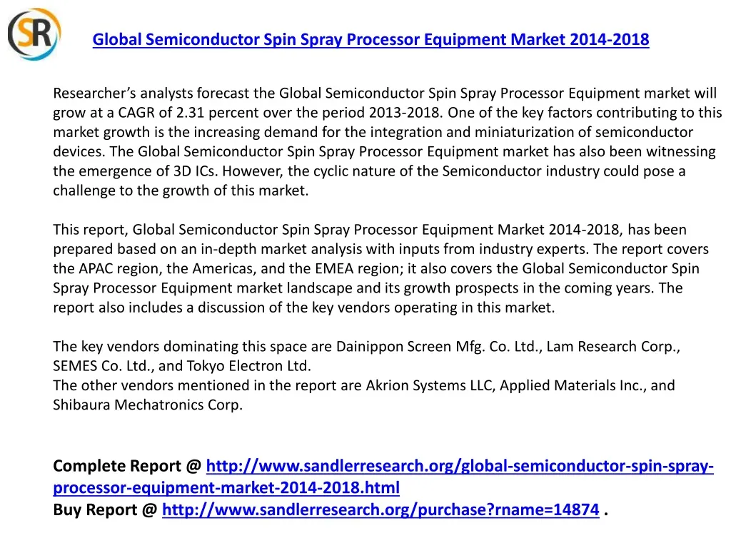 global semiconductor spin spray processor