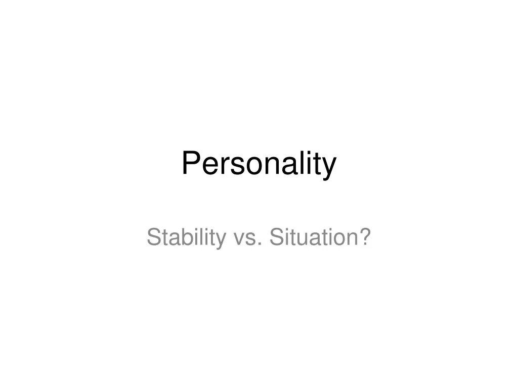 personality