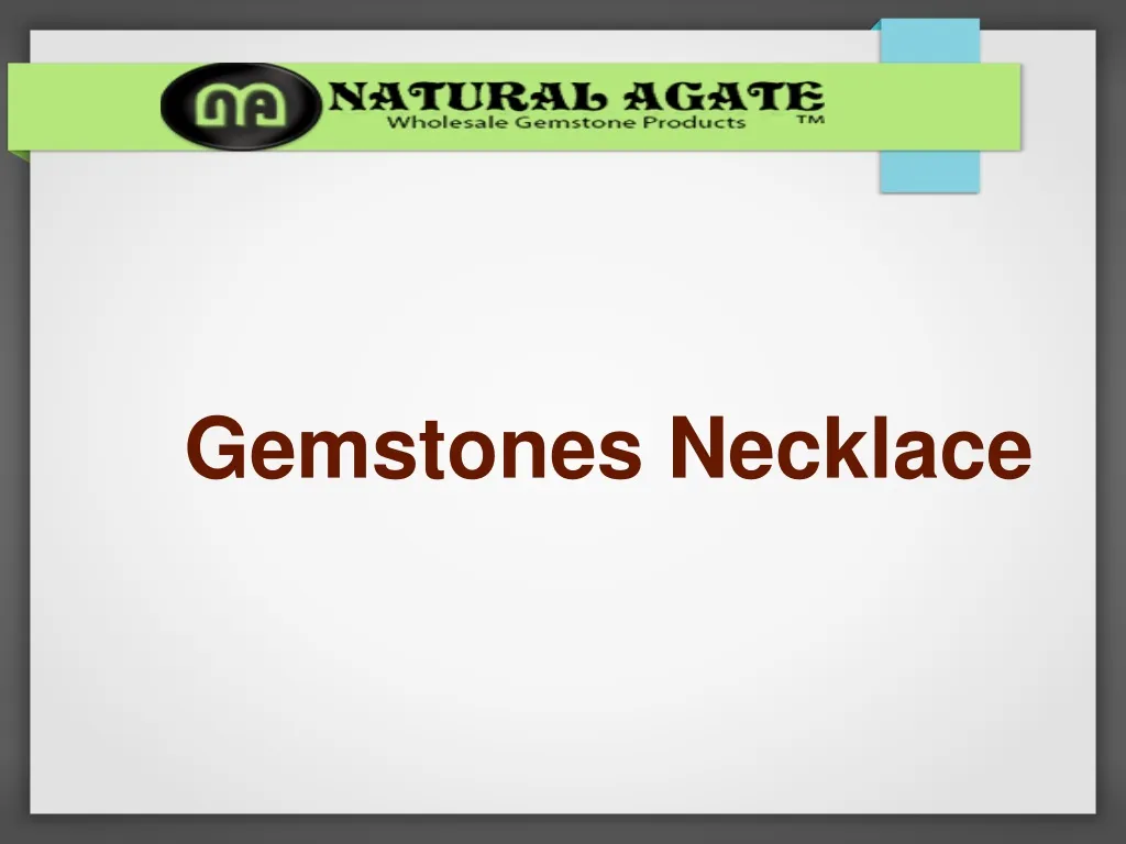 gemstones necklace